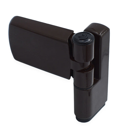 TROJAN PATRIOT PLUS FLAG HINGE IN WHITE AND BROWN FOR UPVC DOOR