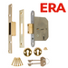 ERA 5 Lever Mortice Deadlock (British Standard) - 2 1/2"  3" -Chrome Brass Satin