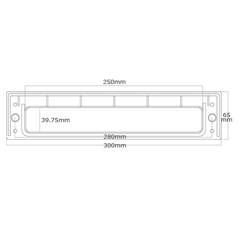 UAP Framemaster 12 Inch Fire Resistant Chrome Mirror Polished Stainless Steel Letterplate / letterbox Fits 40-80mm Doors