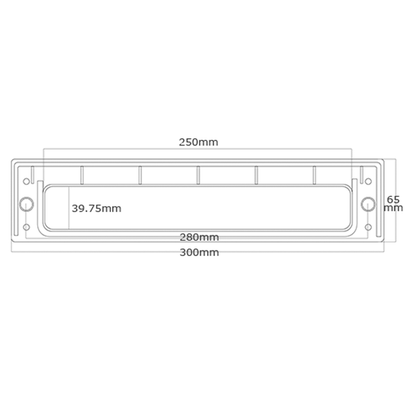 UAP Framemaster 12 Inch Fire Resistant Chrome Mirror Polished Stainless Steel Letterplate / letterbox Fits 40-80mm Doors
