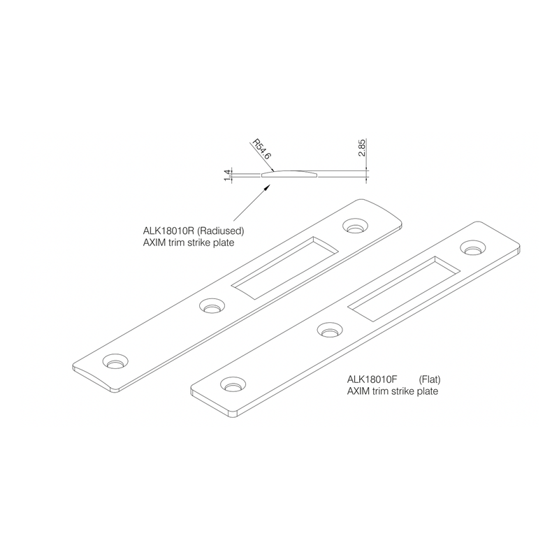 Axim LK1800 Mortice Hook Faceplates