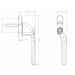 uPVC Universal Window Handle Cranked Double Glazing Locking Espag Replacement