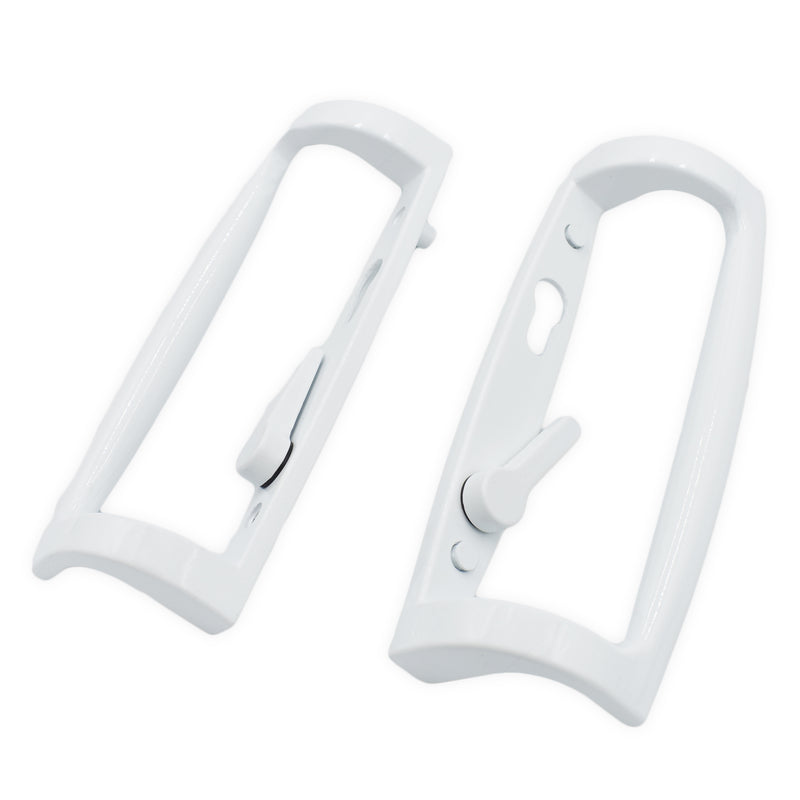 uPVC Fuhr Sliding Patio Door D Handle 90pz - Inline Lever Pair Set Ellbee Caravan Compatible