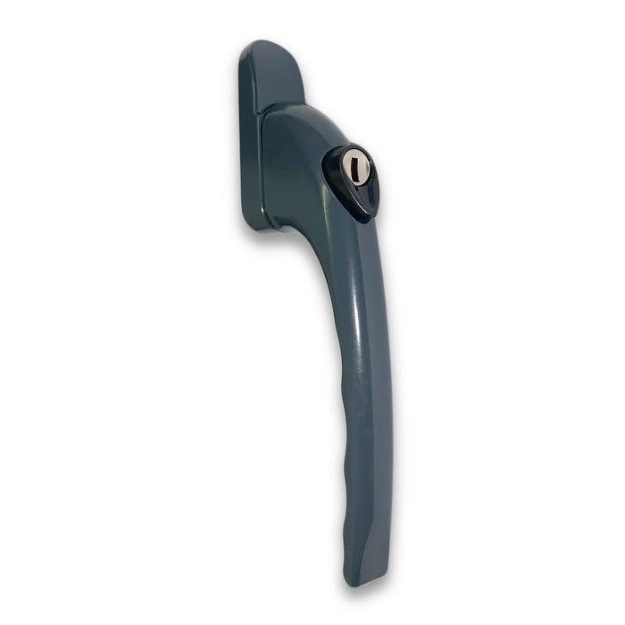 UPVC Universal Inline Anthracite Grey Window Handle Double Glazing Espag Lock 55mm Spindle Mila RAL7016