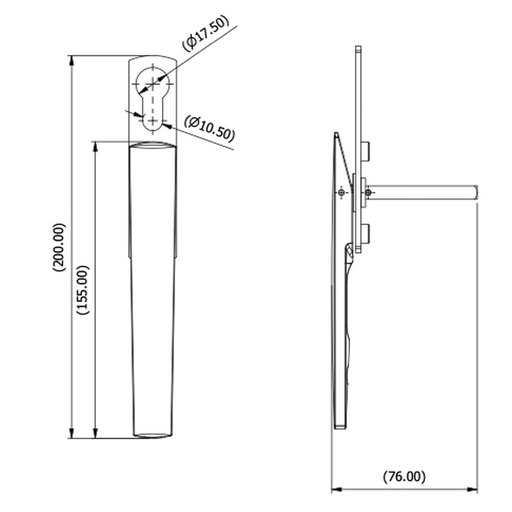 Caldwell Bi-fold Flat Door Handle with Escutcheon