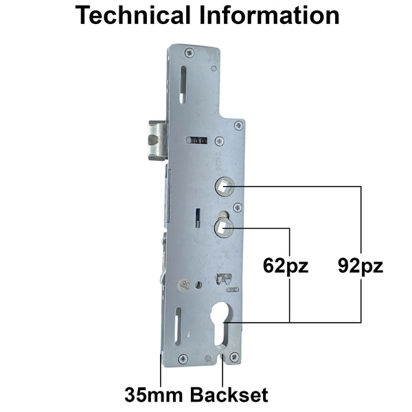 Ingenious Genuine Upvc Gear box Door Lock Centre Case 45mm Backset Double Spindle