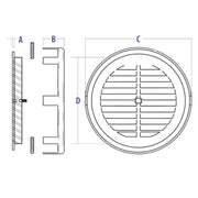 Vent-a-matic Static Ventilator with Stormguard 159mm PBS/DGS